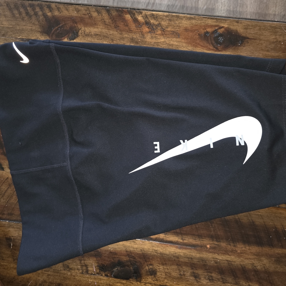 Nike Black Tights with White Swoosh